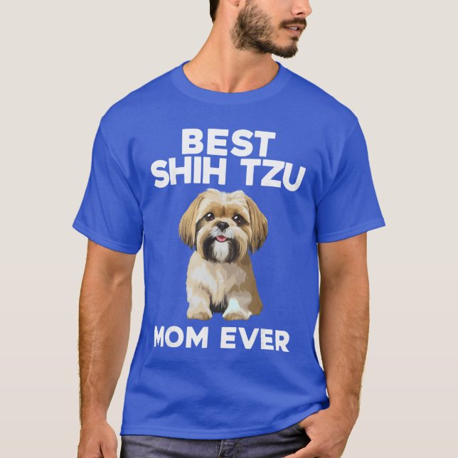 Camiseta Funny Shihzu Mom Design for Women Girls Dog Lover  (Anverso)