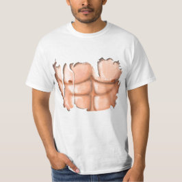 Camiseta Funny Shirt - Muscle and Six pack