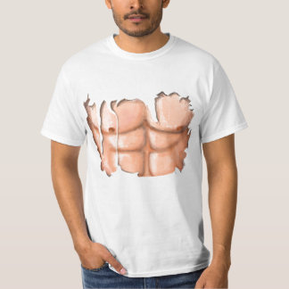 Camiseta Funny Shirt - Muscle and Six pack
