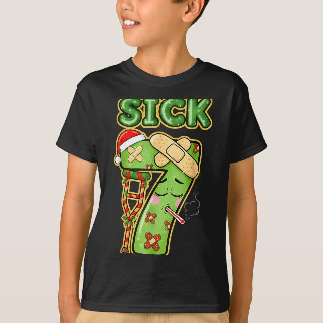 Camiseta Funny Sick Seven Meme 67 Six Seven Santa Hat Chris (Anverso)