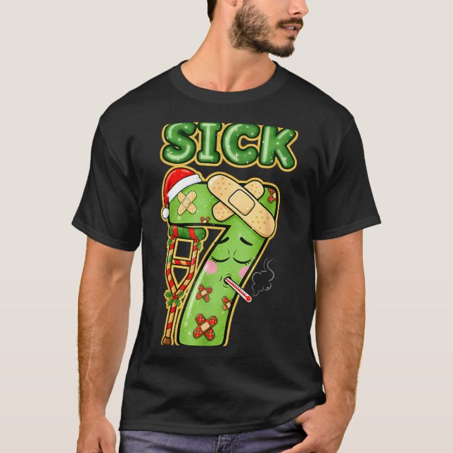 Camiseta Funny Sick Seven Meme 67 Six Seven Santa Hat Chris (Anverso)