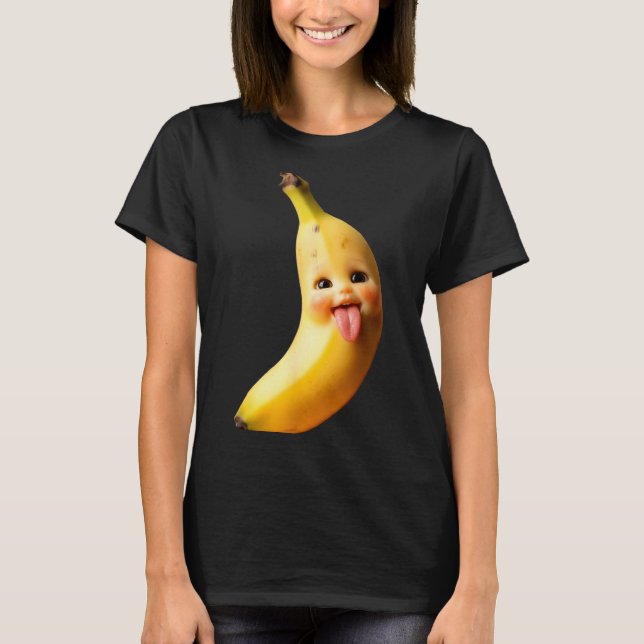 Camiseta Funny Silly Ai Banana Gen Z Meme Brainrot Humor To (Anverso)