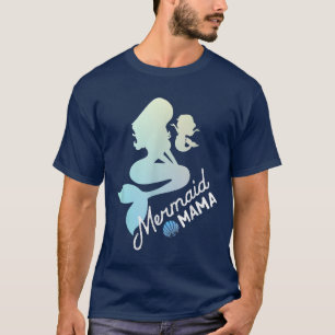 Camiseta Funny Sirena a mamá ama el mar a los niños el día