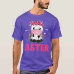 Camiseta Funny Sister Cow Cute Cow Farmer Birthday Matching<br><div class="desc">Funny Sister Cow Cute Cow Farmer Birthday Matching Family  .</div>