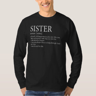 Camiseta Funny Sister Definition cumpleaños de hermana y b