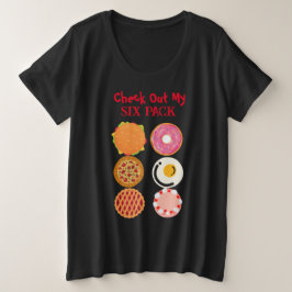 Camiseta Funny Six Pack Plus Tamaño