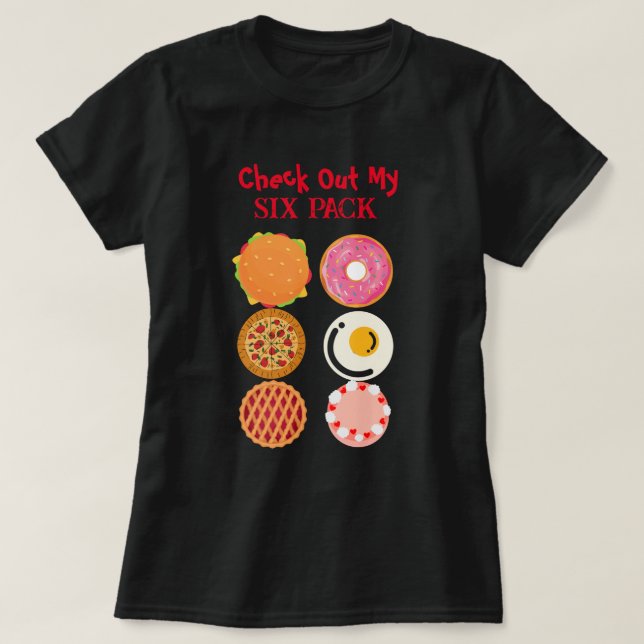 Camiseta Funny Six Pack T-Shirt (Diseño del anverso)
