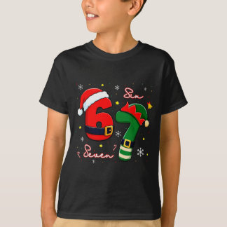 Camiseta Funny Six Seven 67 Meme 6 7 Elf Santa Christmas Pa