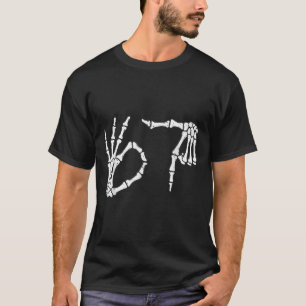 Camiseta Funny Six Seven 6 7 Meme 67 Skeleton Hallowee