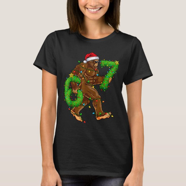 Camiseta Funny Six Seven 6 7 Meme Bigfoot Christmas Shirts  (Anverso)