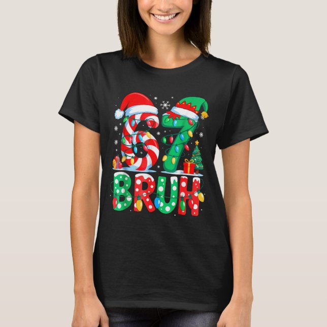 Camiseta Funny Six Seven 6 7 Meme Christmas Family Xmas San (Anverso)
