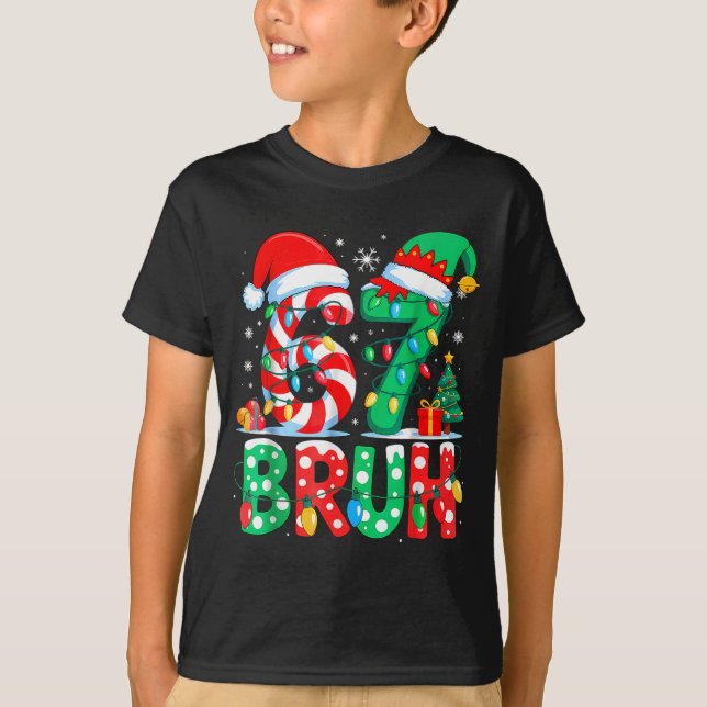Camiseta Funny Six Seven 6 7 Meme Christmas Family Xmas San (Anverso)