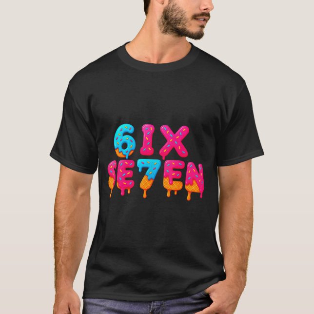 Camiseta Funny Six Seven 6 7 Meme Design  (Anverso)