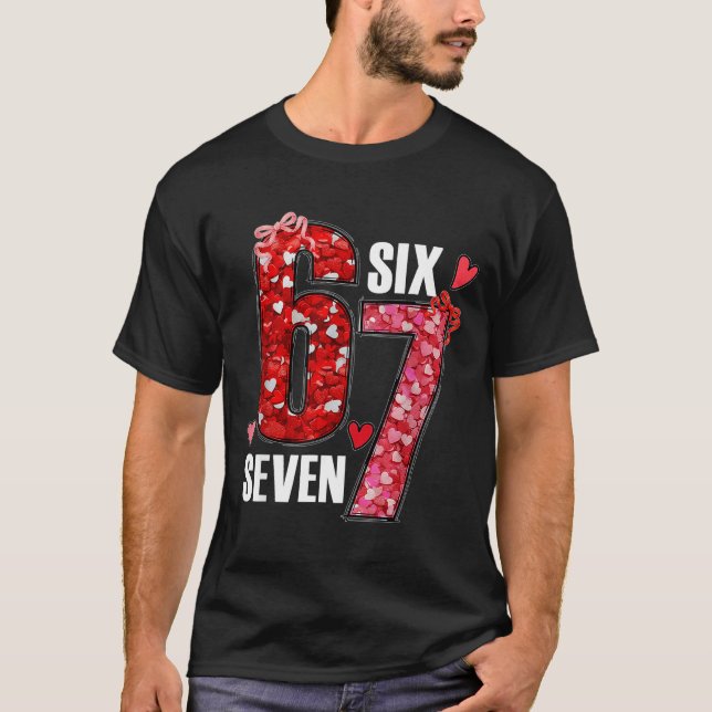 Camiseta Funny Six Seven 6 7 Meme For Men Women Kids Valent (Anverso)