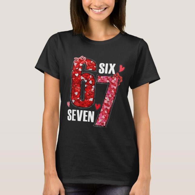 Camiseta Funny Six Seven 6 7 Meme For Men Women Kids Valent (Anverso)