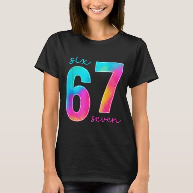 Camiseta Funny Six Seven 6 7 Meme Gen Alpha Slang 67 Kids  (Anverso)