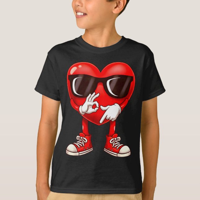 Camiseta Funny Six Seven 6 7 Meme Heart Valentines Day Men  (Anverso)