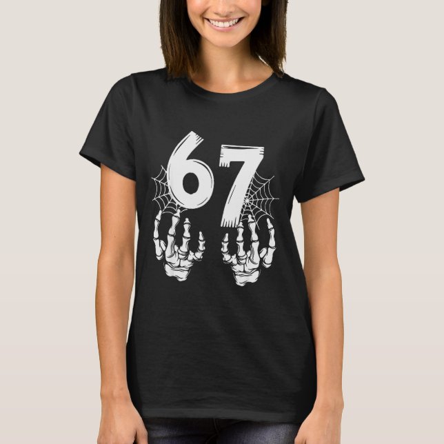 Camiseta Funny Six Seven 6 7 Meme Number 67 Design Couples  (Anverso)