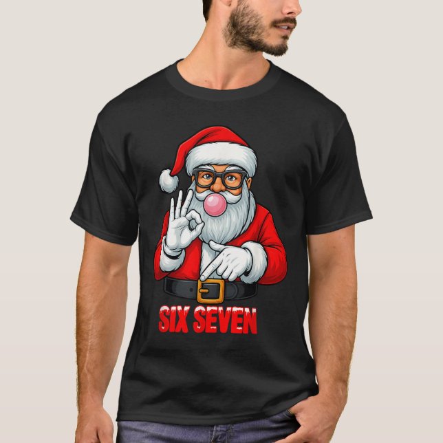 Camiseta Funny Six Seven 6 7 Meme Santa Christmas Shirt Men (Anverso)