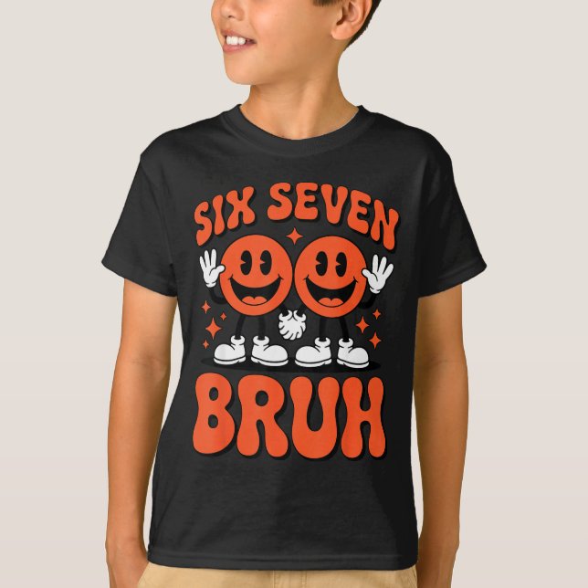 Camiseta Funny Six Seven 6 7 Meme Valentine Hearts Valentin (Anverso)