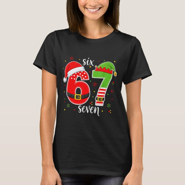 Camiseta Funny Six Seven Meme Christmas 67 Meme Xmas Boys G (Anverso)