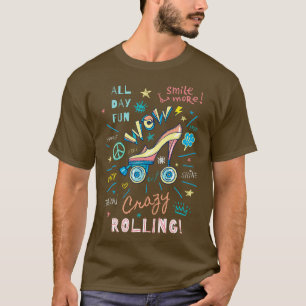 Camiseta Funny Skate Retro Rolling Para Chicas