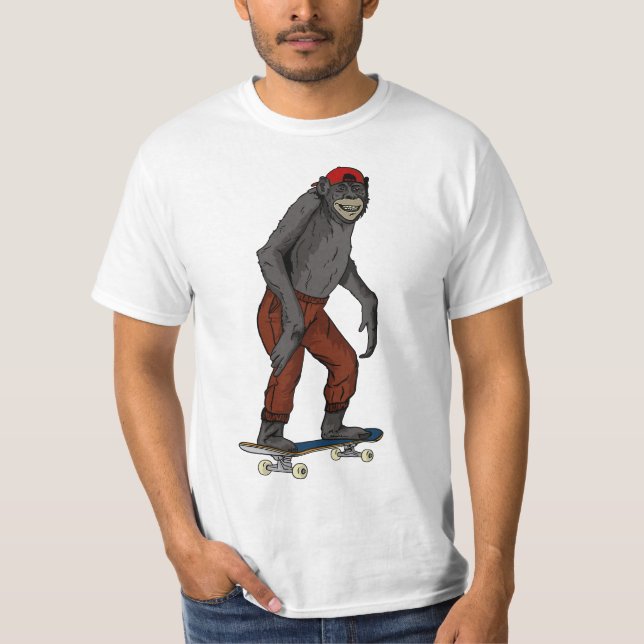 Camiseta Funny Skateboard Monkey Gift idea 4 Skate & Halfpi (Anverso)