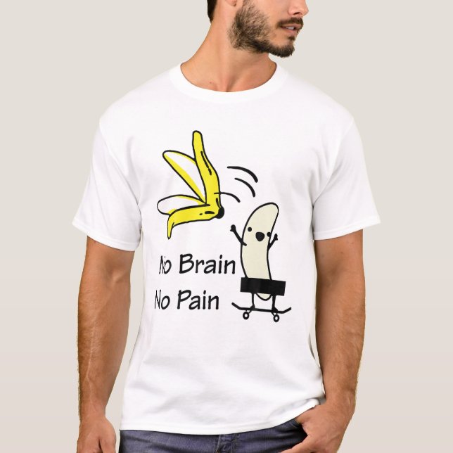 Camiseta Funny Skateboarding Censurada Banana Vegan Skater  (Anverso)