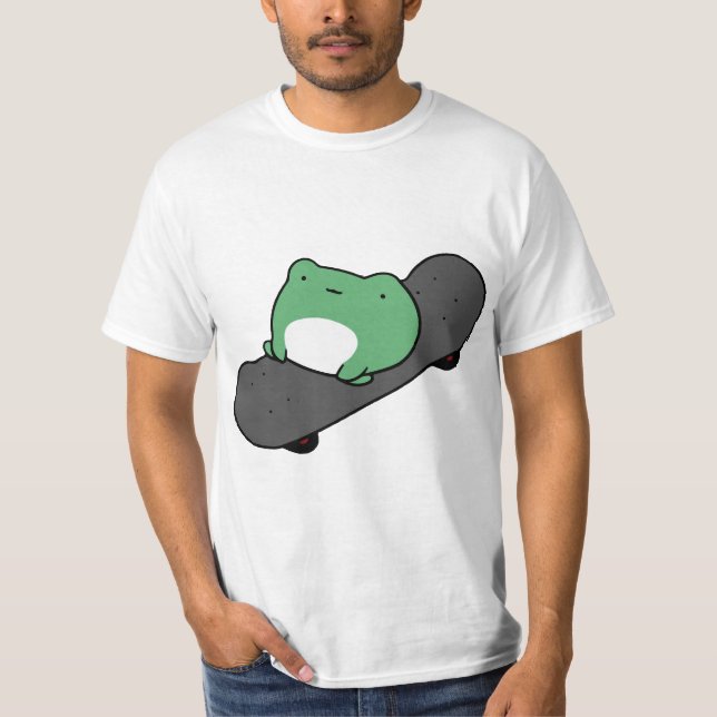 Camiseta Funny Skateboarding Frog (Anverso)