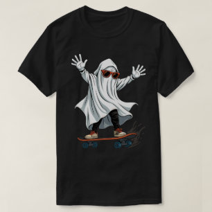 Camiseta Funny Skateboarding Ghost T-Shirt
