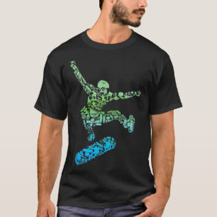 Camiseta Funny Skater & Skate Design para Skateboarder Skat