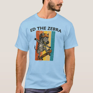 Camiseta Funny Skater Zebra Retro Personalizado Jungle Wild