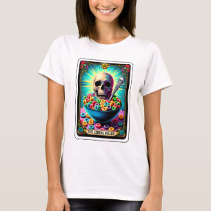Camiseta Funny Skeleton Cereal Killer Tarot