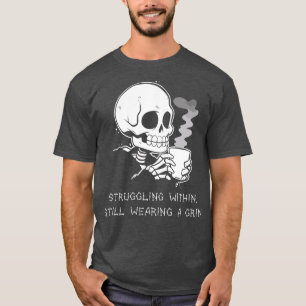 Camiseta Funny Skeleton Lazy Costume Gótico Hombres Mujeres