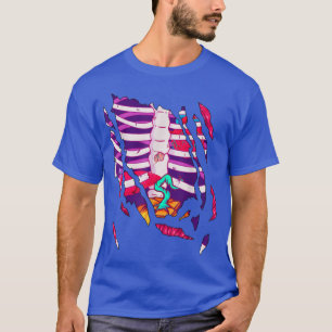 Camiseta Funny Skeleton Pumpkin, Heart and Liver Halloween 