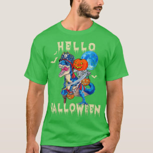 Camiseta Funny Skeleton Riding Mummy Dinosaur T re Pumpkin