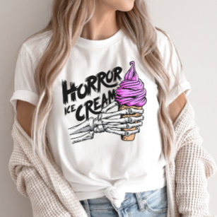 Camiseta Funny Skeleton Shirt, Horror Ice Cream