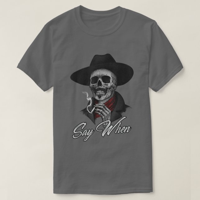 Camiseta Funny Skeleton Smoking  (Diseño del anverso)