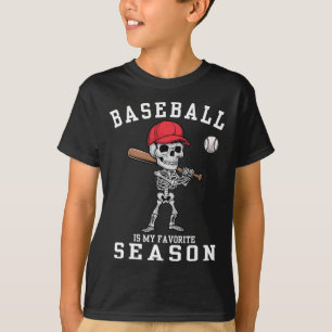 Camiseta Funny Skeleton Sports Player El Béisbol Es Mi Favo