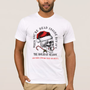 Camiseta Funny Skeleton Vibes Head Fiestas Navidades