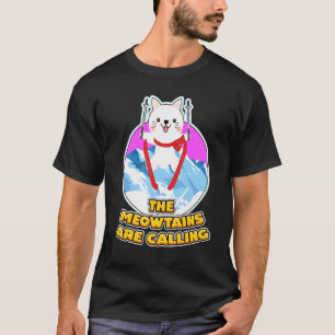 Camiseta Funny Ski Snowboard Cat Lover Esquí Snowboard