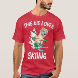 Camiseta Funny Skiing Art For Kids Boys Ski Freestyle Skier