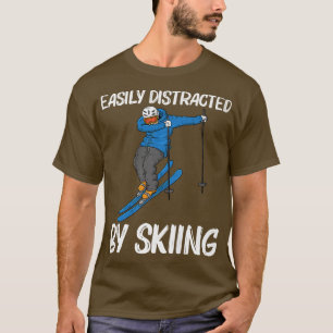 Camiseta Funny Skiing Design For Men Women Winter Sport Sno