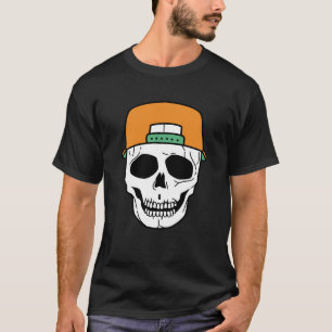 Camiseta Funny Skull Wearing Cap