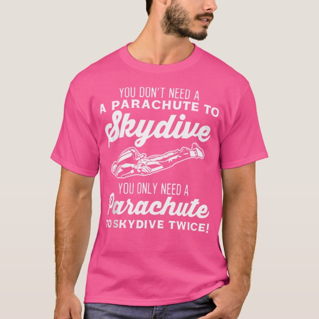 Camiseta Funny Skydive dos paracaidistas Skydiv (Anverso)