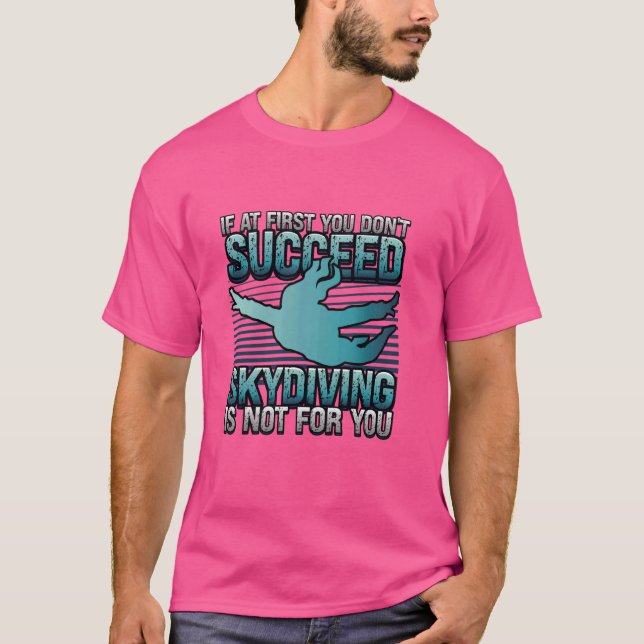 Camiseta Funny Skydiver Paracaídas Saltando en Skydiving (Anverso)