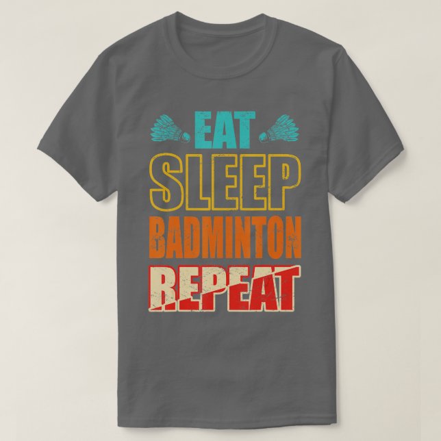 Camiseta Funny Sleep Badminton (Diseño del anverso)