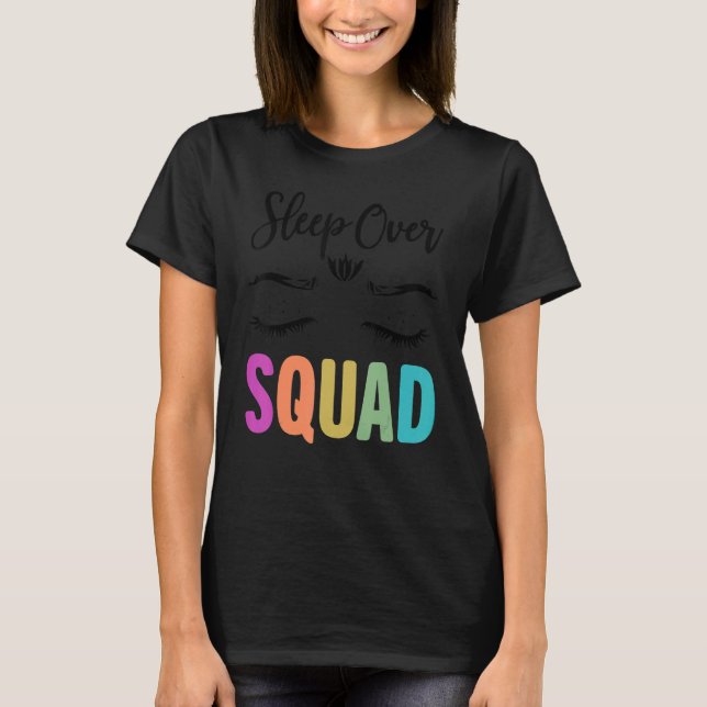 Camiseta Funny Sleepover Squad Nails Y Makup (Anverso)