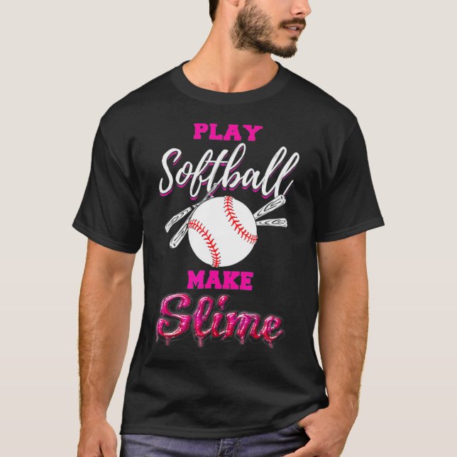 Camiseta Funny Slime Softball Player Perfect Weekend Fiesta (Anverso)