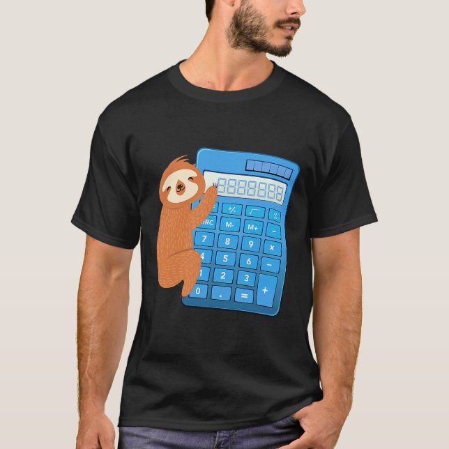 Camiseta Funny Slon Hugging Calculator Trendy (Anverso)